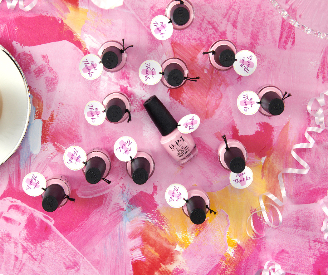 Make your party a polish party with 24 nail polish party favors using "Mani Thanks" gift tags